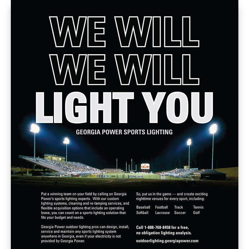 Georgia Power Sports Lighting ad campaign.